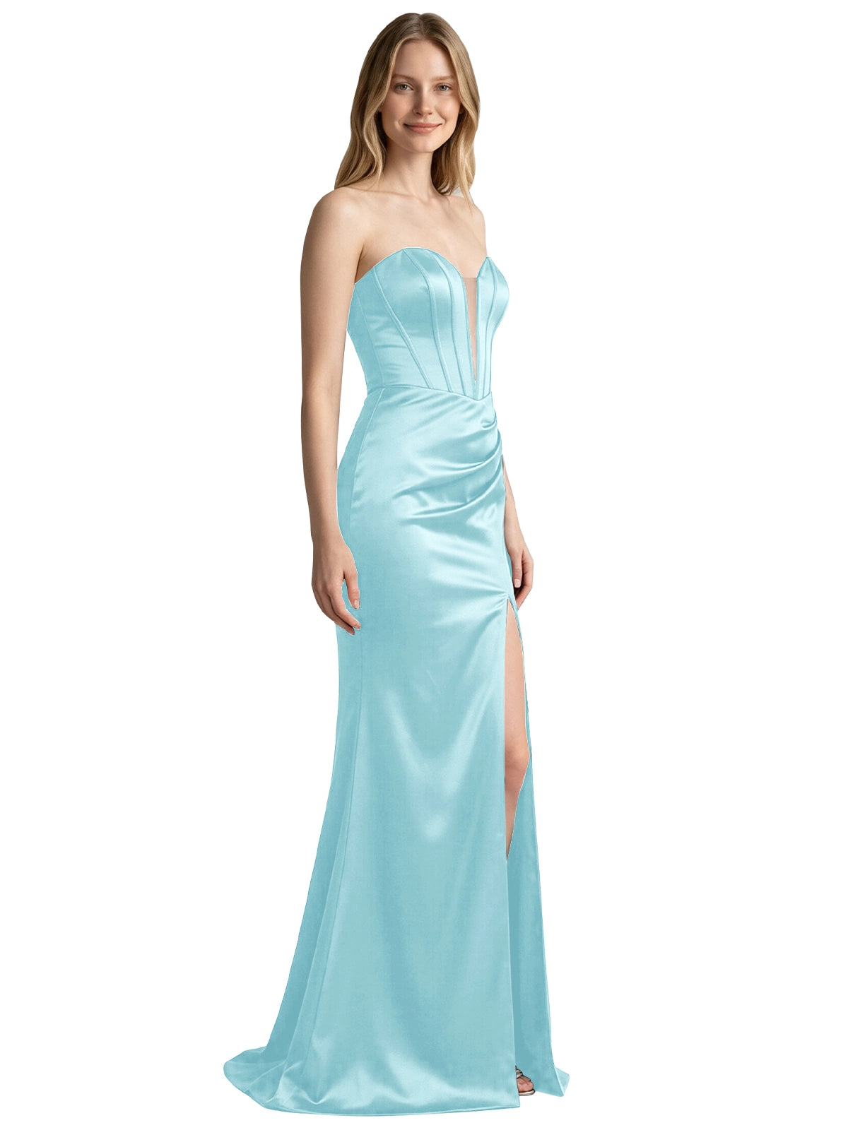 High Slit Sweetheart Prom Dress 