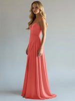 Sweetheart Bridesmaid Dress with Slit 