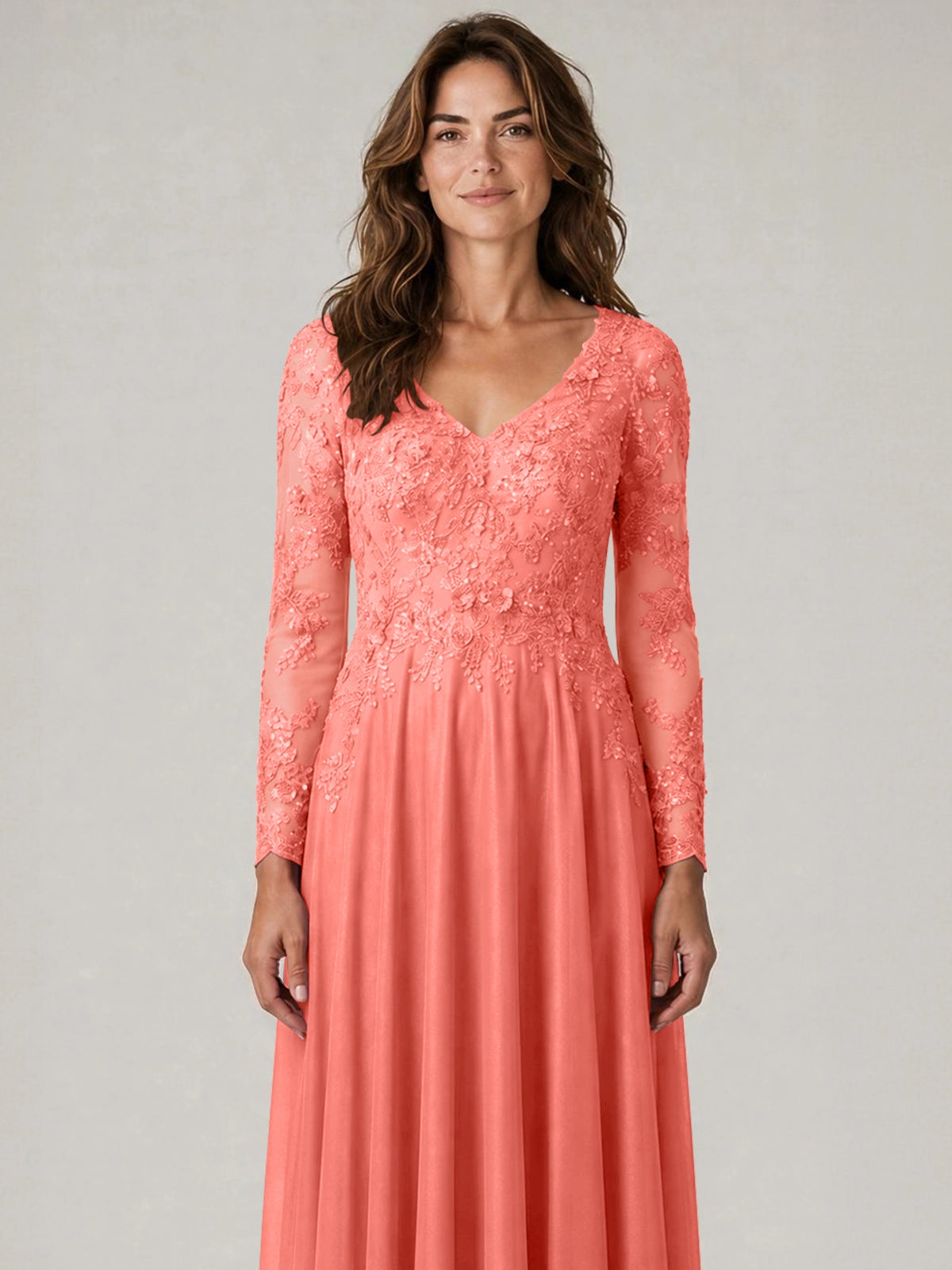 A-line Mother of the Bride Dress with Appliques