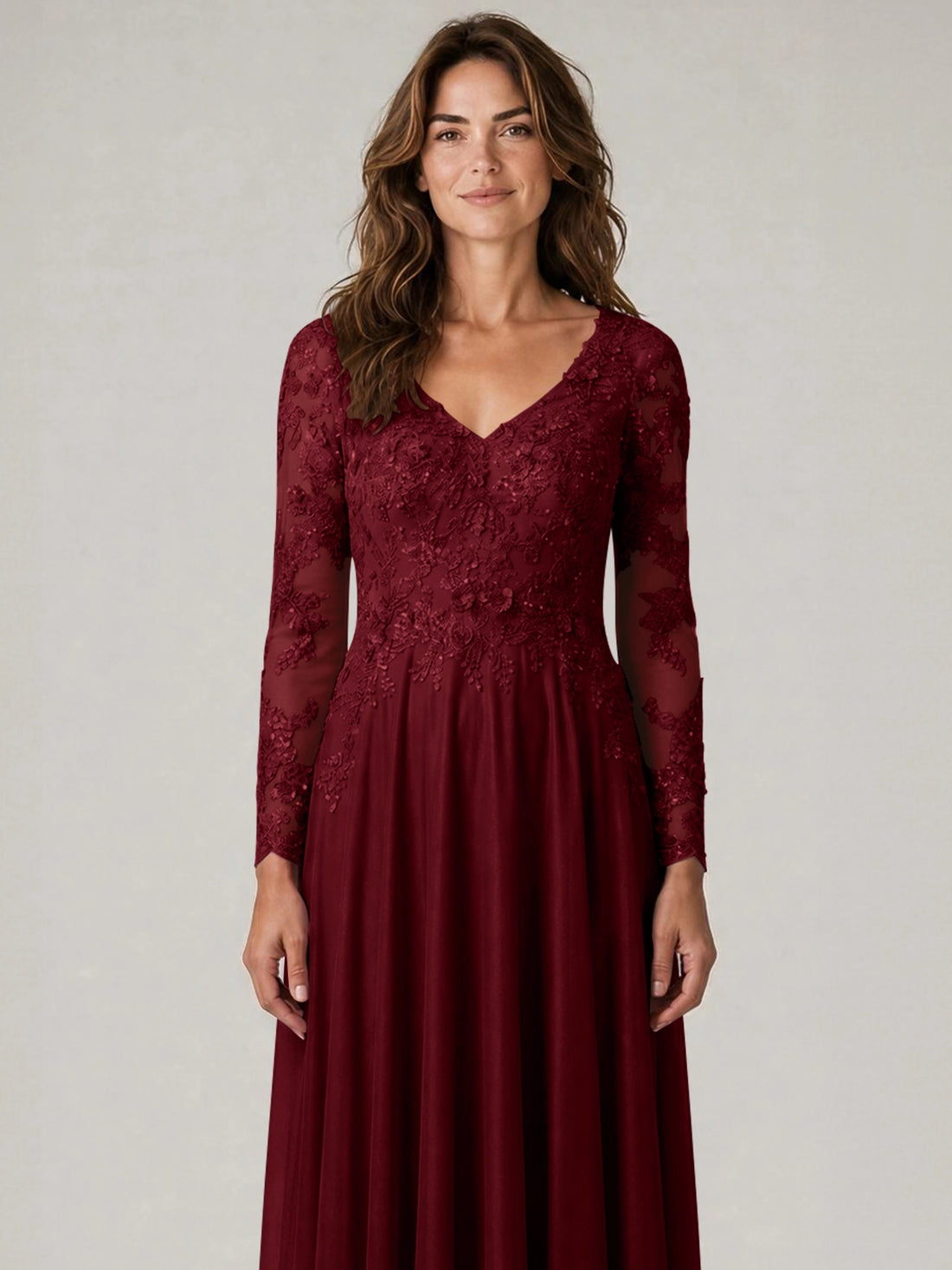 A-line Mother of the Bride Dress with Appliques