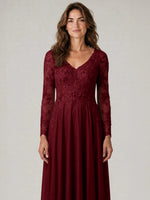 A-line Mother of the Bride Dress with Appliques