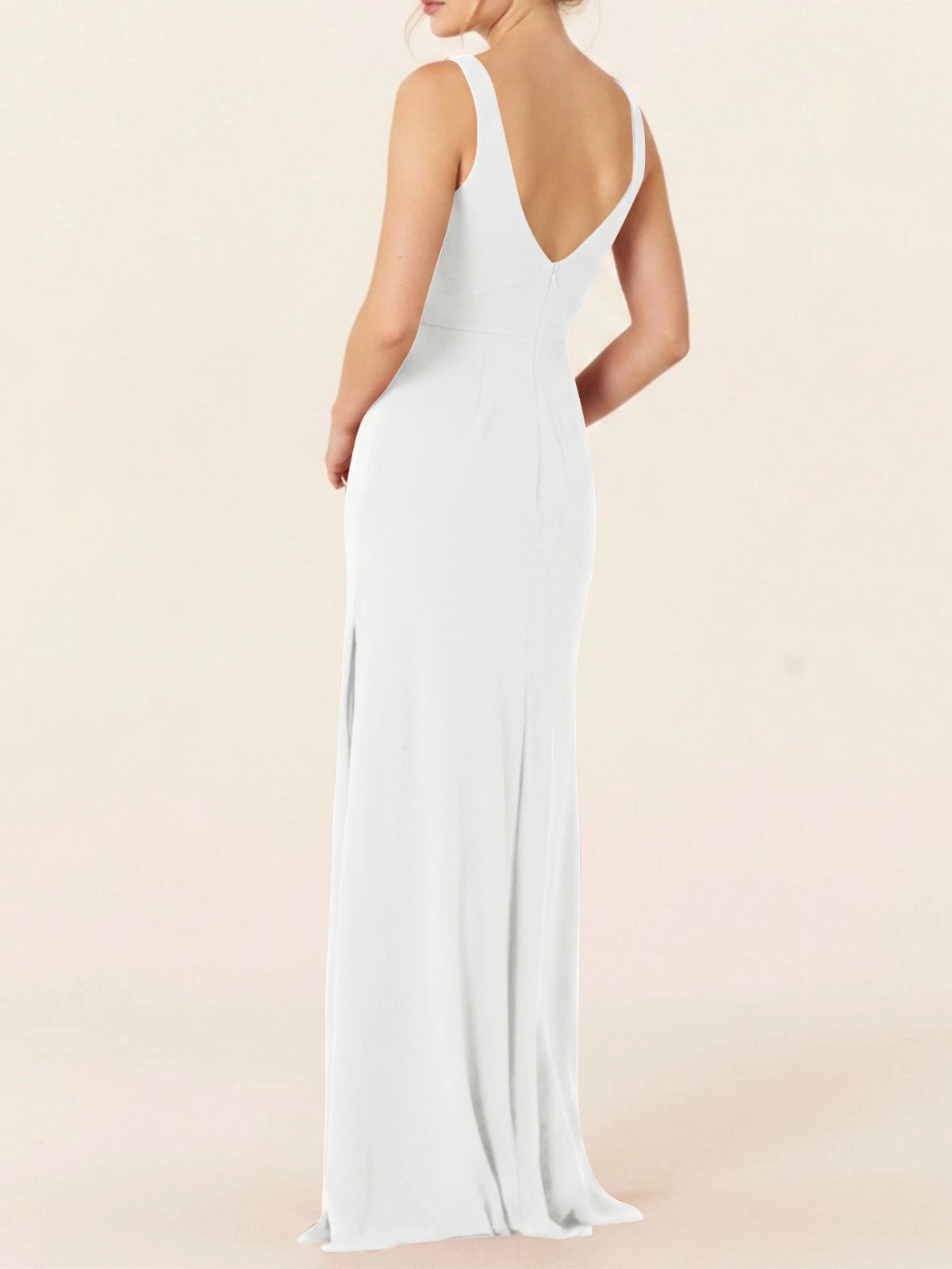 Chiffon Bridesmaid Dress with Slit 