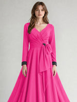 Stretch Satin Mother of the Bride Dress with Crystal