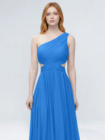 One-Shoulder Side Cut-Out Bridesmaid Dress 