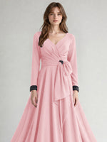 Stretch Satin Mother of the Bride Dress with Crystal