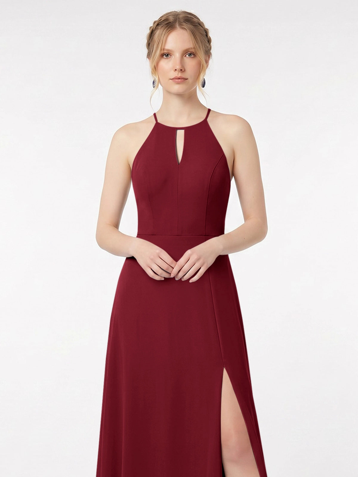 Chiffon Bridesmaid Dress with Halter 