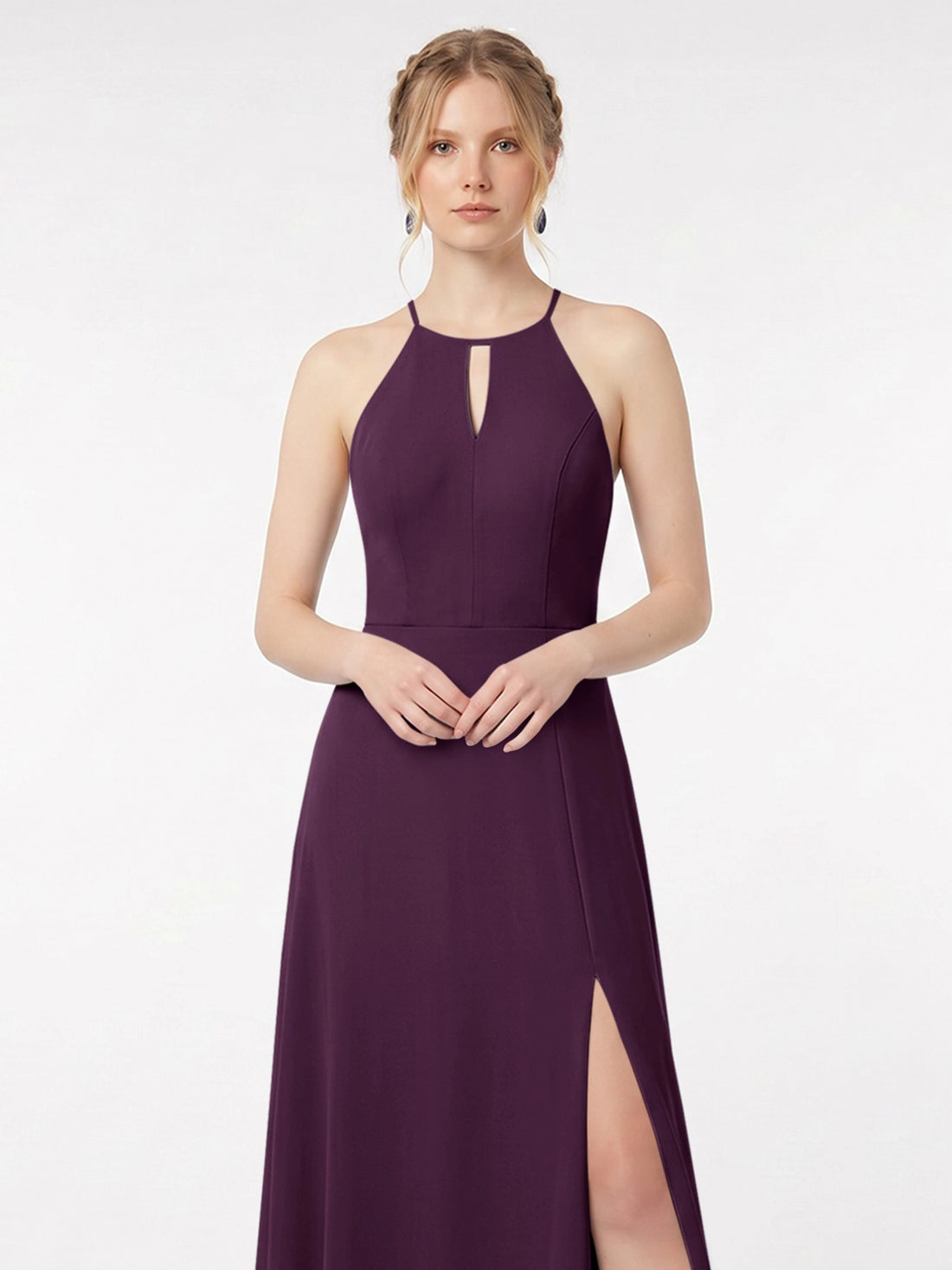 Chiffon Bridesmaid Dress with Halter 