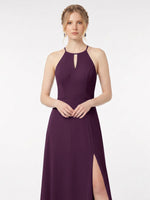 Chiffon Bridesmaid Dress with Halter 