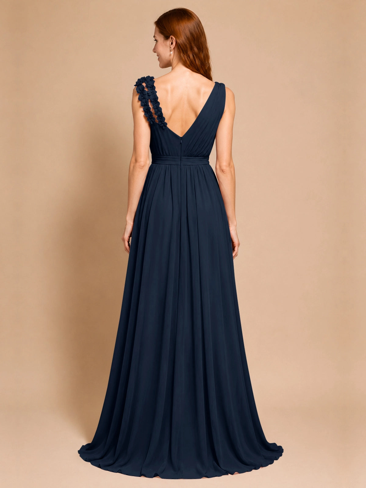 Chiffon Prom Dress with Appliques