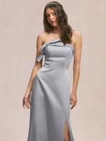 Satin Bow Accent Bridesmaid Dress 