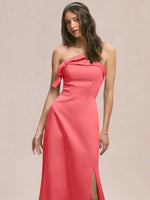 Satin Bow Accent Bridesmaid Dress 