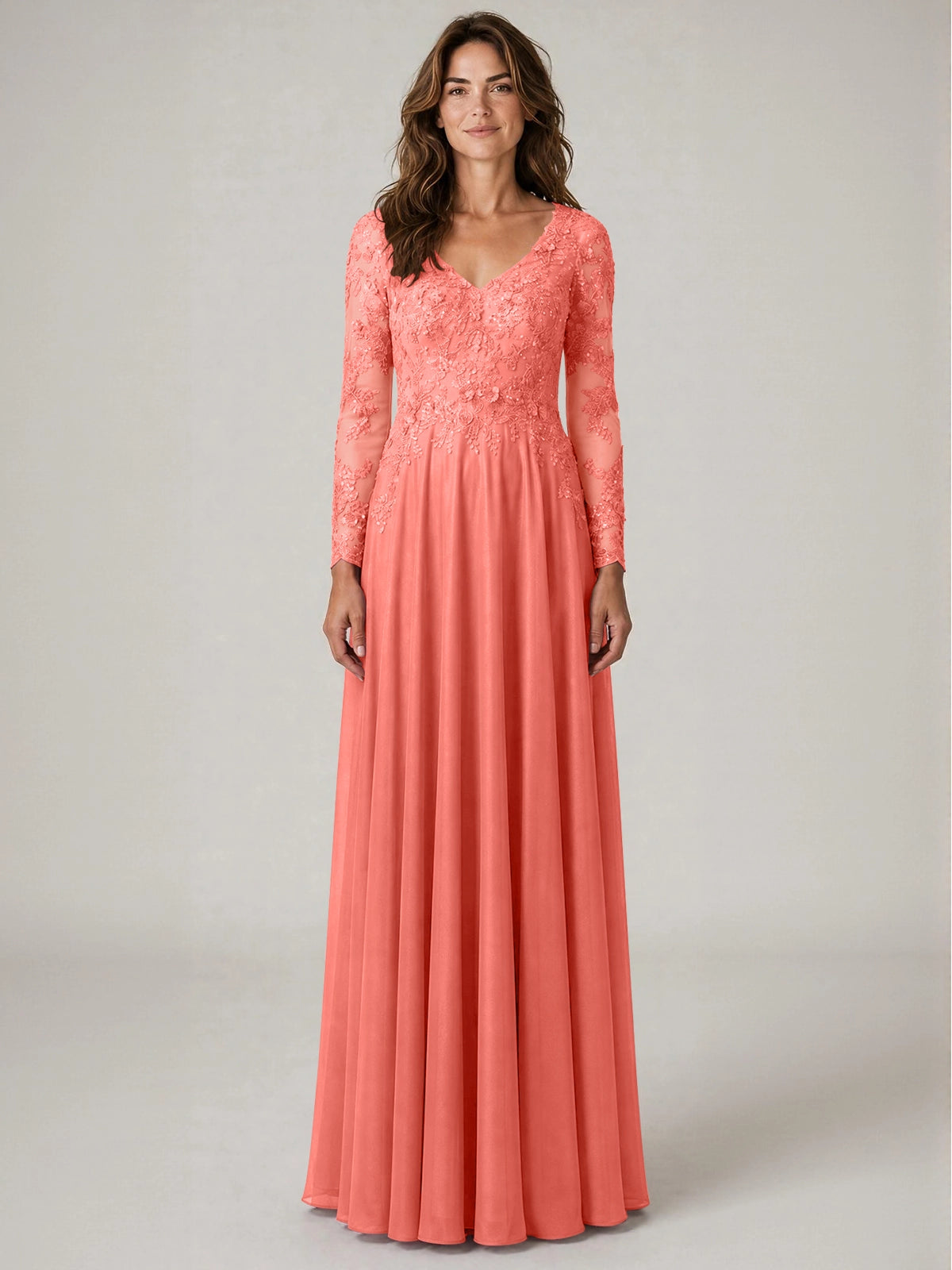 A-line Mother of the Bride Dress with Appliques