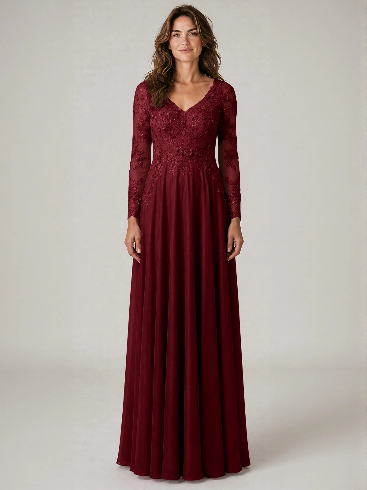A-line Mother of the Bride Dress with Appliques