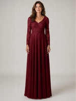 A-line Mother of the Bride Dress with Appliques