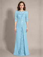 Lace Mother of the Bride Dress with Applique 