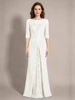Lace Mother of the Bride Dress with Applique 
