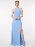 Chiffon Bridesmaid Dress with Halter 