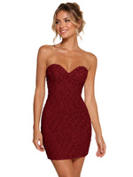 Sparkling Sheath Beading Mini Dress 