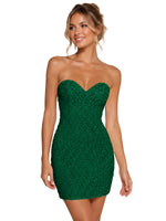 Sparkling Sheath Beading Mini Dress 