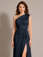 One-Shoulder Prom Dress with Slit