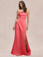 Satin Bow Accent Bridesmaid Dress 