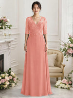 Lace Mother of the Bride Dress with Half Sleeves