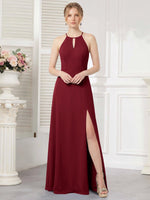 Chiffon Bridesmaid Dress with Halter 