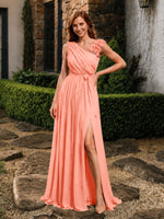 Chiffon Prom Dress with Appliques