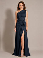 One-Shoulder Prom Dress with Slit