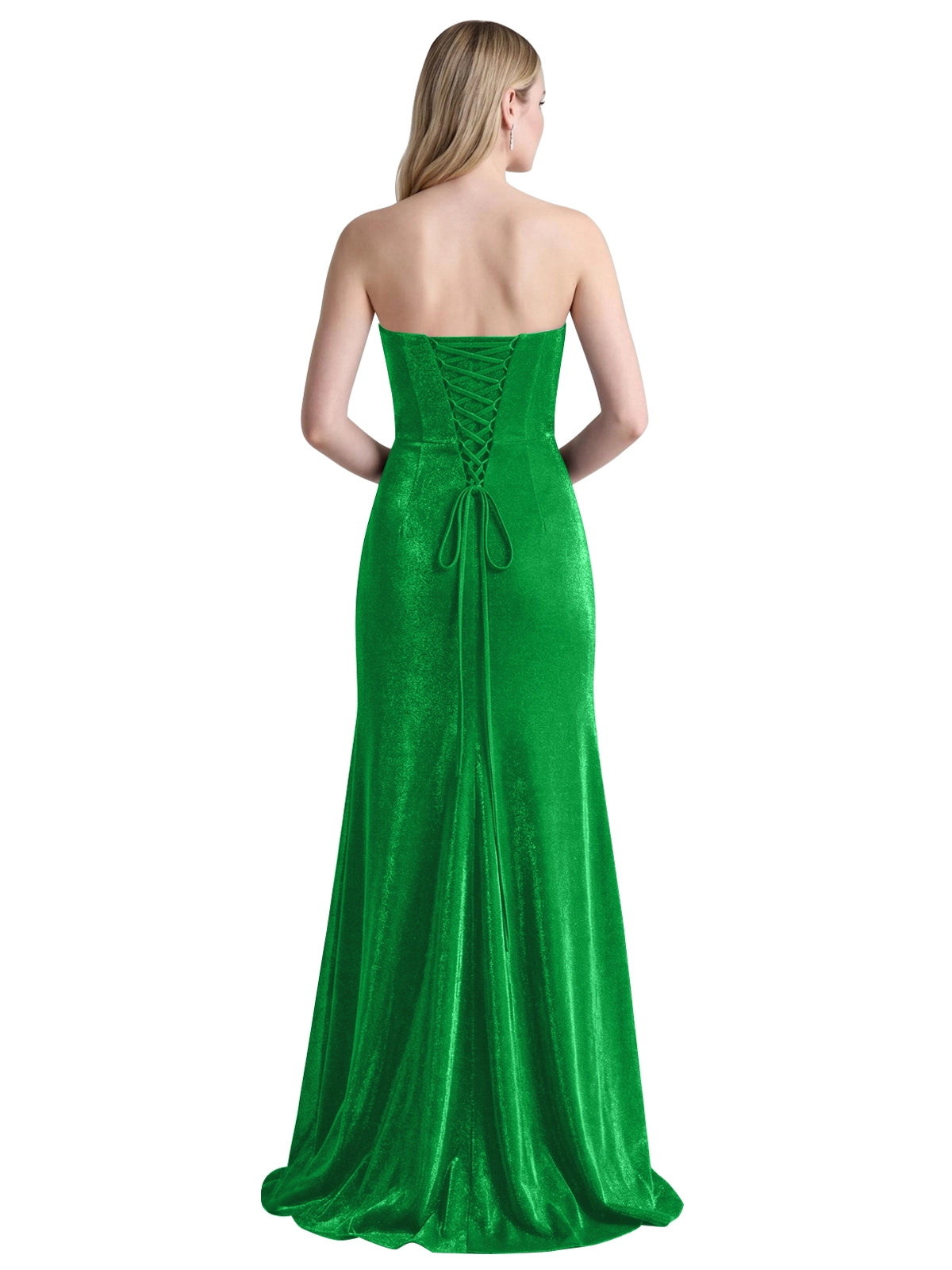 Velvet Prom Dress with Beaded Applique 