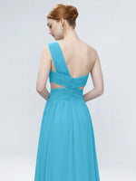 One-Shoulder Side Cut-Out Bridesmaid Dress 