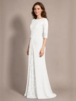Lace Mother of the Bride Dress with Applique 
