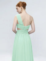 One-Shoulder Side Cut-Out Bridesmaid Dress 