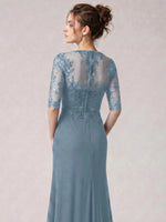 Lace Mother of the Bride Dress with Half Sleeves