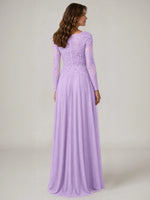 A-line Mother of the Bride Dress with Appliques