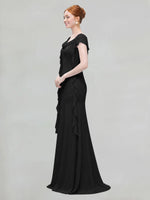 Flowy Ruffle Sheath Bridesmaid Dress 