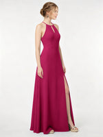 Chiffon Bridesmaid Dress with Halter 
