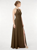 Chiffon Bridesmaid Dress with Halter 