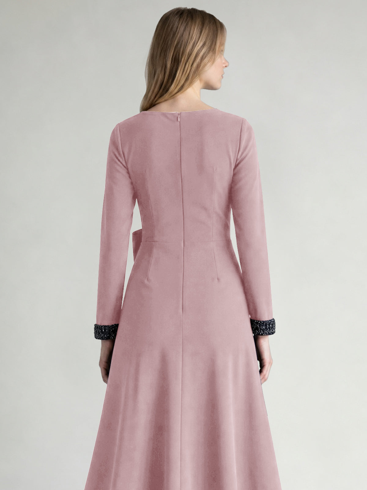 Stretch Satin Mother of the Bride Dress with Crystal