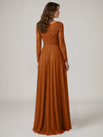A-line Mother of the Bride Dress with Appliques