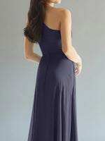 One-Shoulder Bridesmaid Dress with Slit