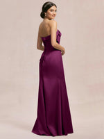 Satin Bow Accent Bridesmaid Dress 
