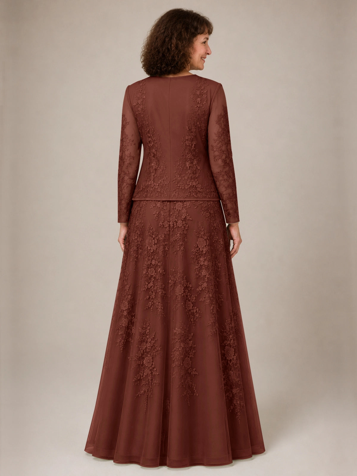 A-line Mother of the Bride Dress with Lace 
