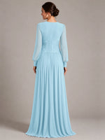 Chiffon Mother of the Bride Dress with Jewel Neckline 