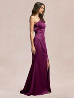 Satin Bow Accent Bridesmaid Dress 