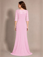 Lace Mother of the Bride Dress with Applique 