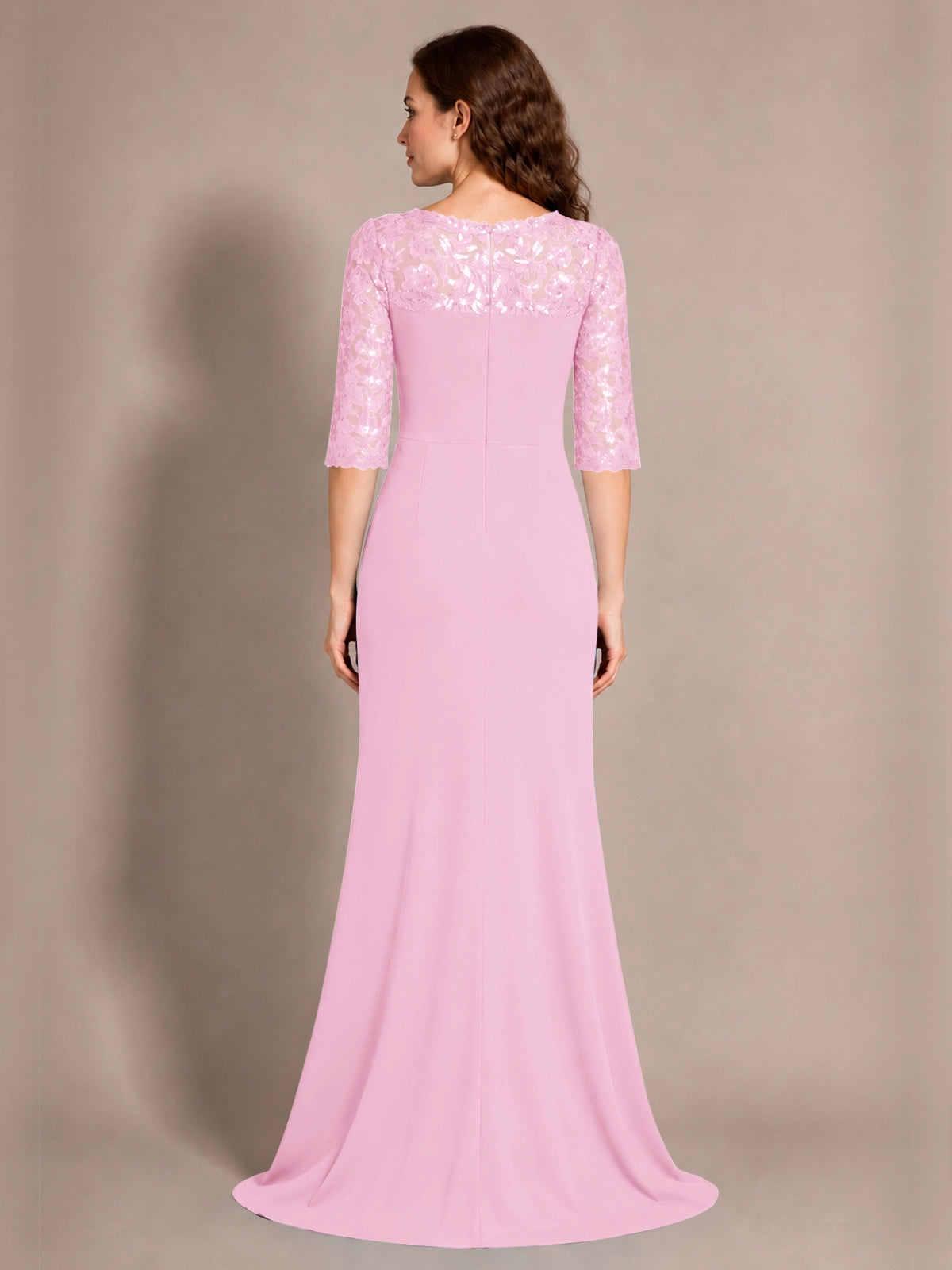 Lace Mother of the Bride Dress with Applique 