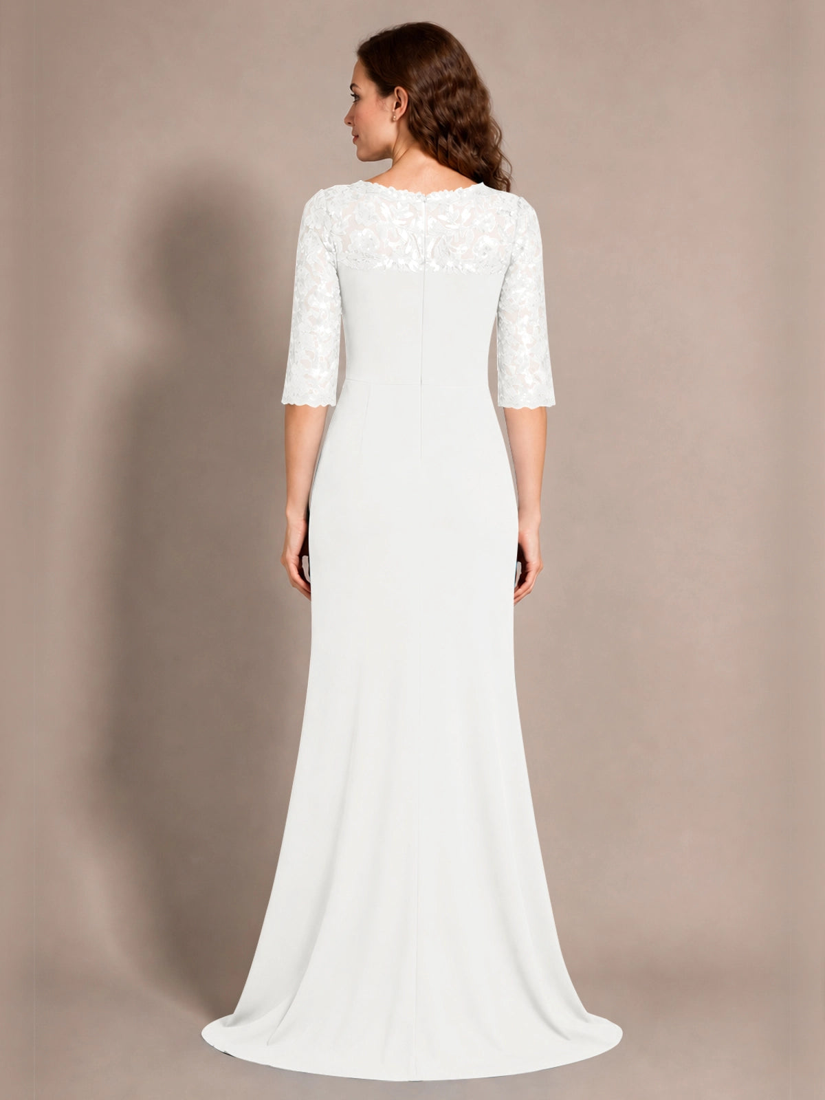 Lace Mother of the Bride Dress with Applique 