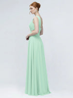 One-Shoulder Side Cut-Out Bridesmaid Dress 