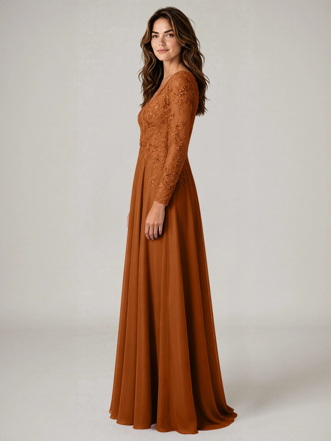 A-line Mother of the Bride Dress with Appliques